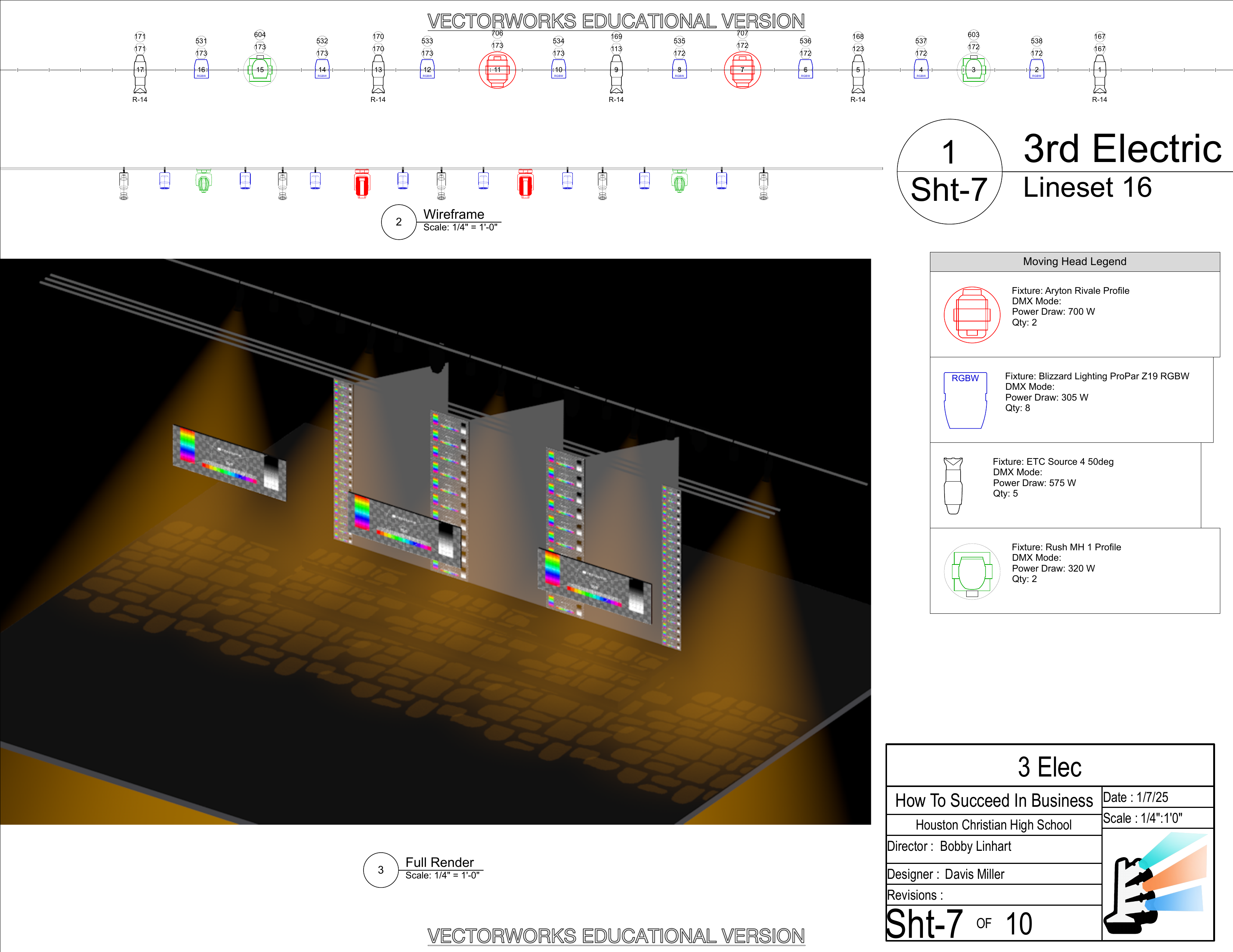 How to Succeed third electric drafting sheet