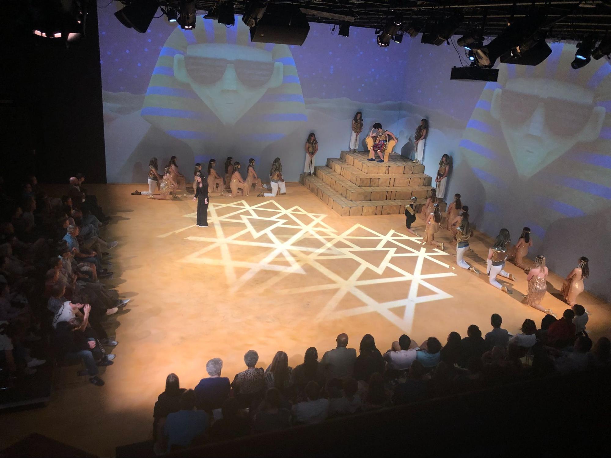 Joseph Pharaoh scene with geometric floor texture