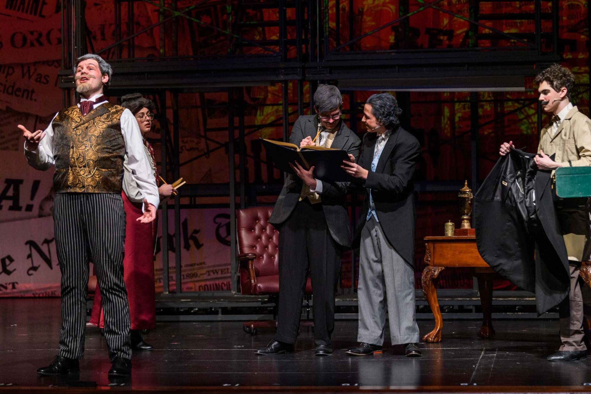 Warm dramatic scene from Newsies